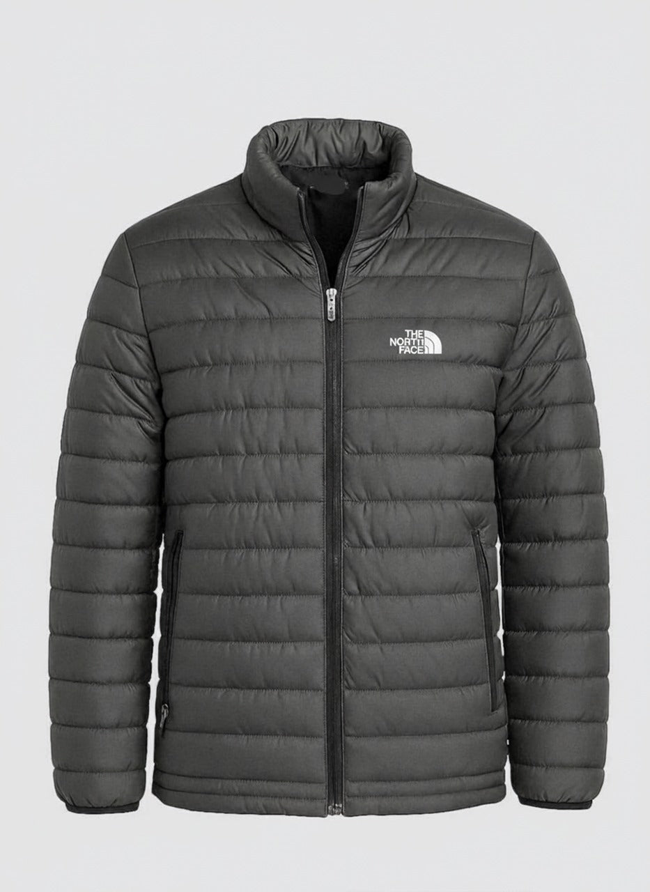 Sleeves dark grey puffer jacket