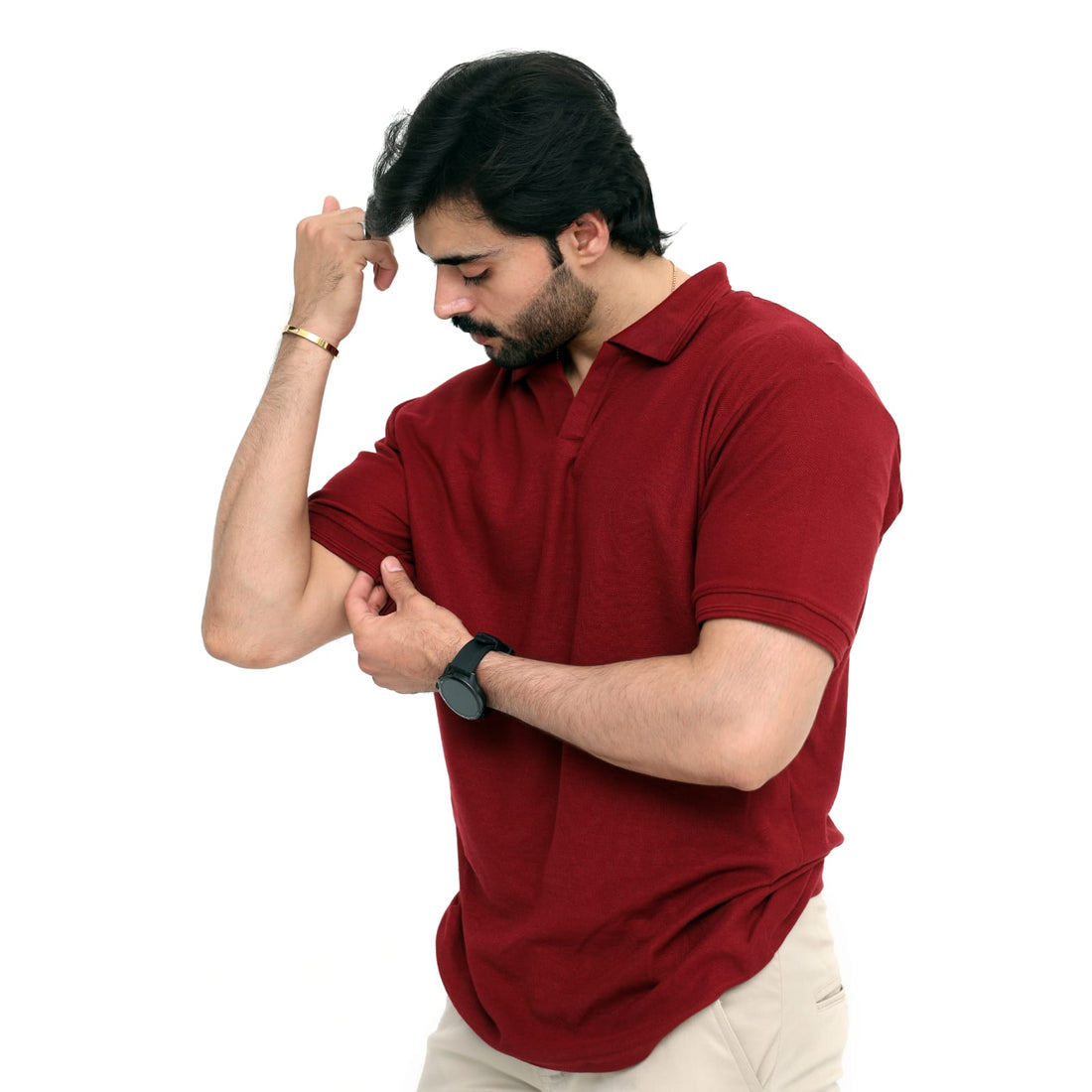 MENS MAROON POLO