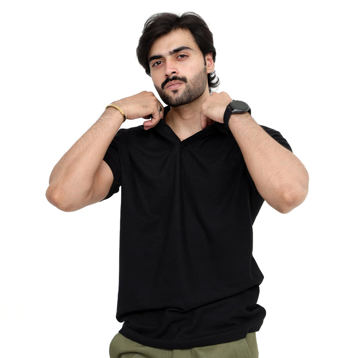 MENS BLACK POLO
