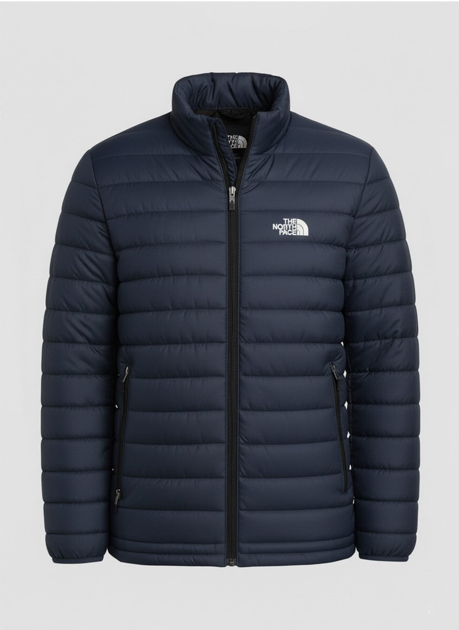 Full Sleeves Small Pony Puffer Jacket (Navy Blue)
