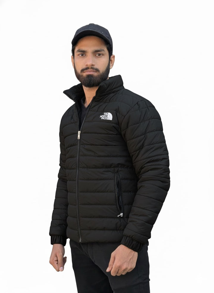 Full Sleeves Small Pony Puffer Jacket (Black)