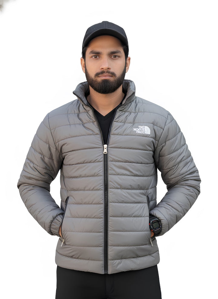 Full Sleeves Small Pony Puffer Jacket (Steel Grey)